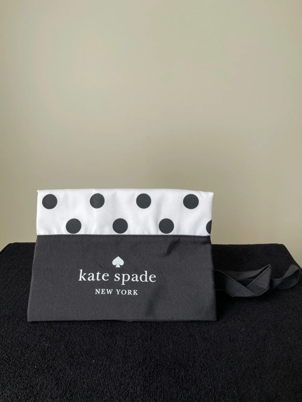 NWOT...kate spade Black and White Polka Dot Wristlet Clutch